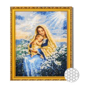 Mozaic cu diamante 30x40 cm Fecioara cu pruncul