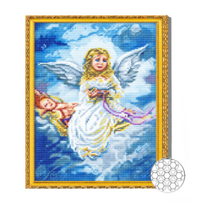 Mozaic cu diamante 30x40 cm Inger in ceruri