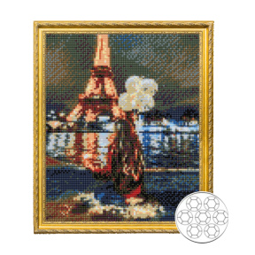 Mozaic cu diamante 30x40 cm Fata langa Turnul Eiffel