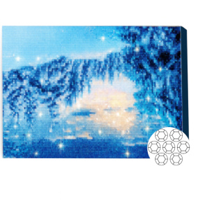 Ясный день в горах,30x40 см,алмазная мозаика