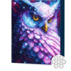 Фантастический филин,Алмазная мозаика 30x40 см