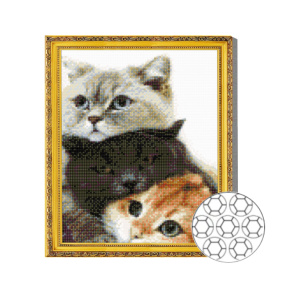 Trei frati mustaciosi 30x40 cm Mozaic cu diamante