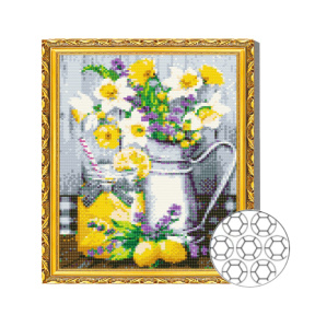 Mozaic cu diamante 30x40 cm Compozitie in nuante de lamaie