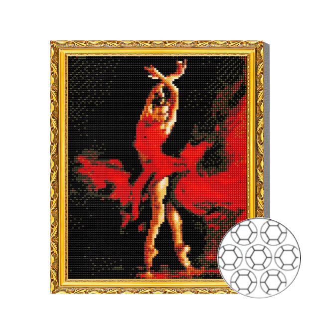Mozaic cu diamante 30x40 cm Balerina pasionata