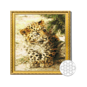 Маленький леопард 30x40 см Алмазная мозаика