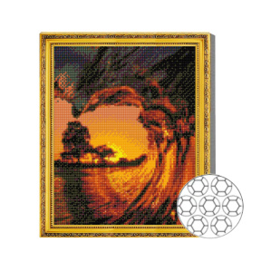 Волна на закате 30x40 см  Алмазная мозаика