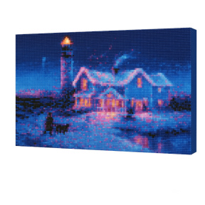 Праздничная ночь.aлмазная мозаика 30x40 см