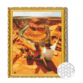 Mozaic cu diamante 40x50 cm Cuplu langa canion