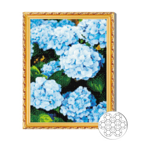 Голубая гортензия 40x50 см Алмазная мозаика