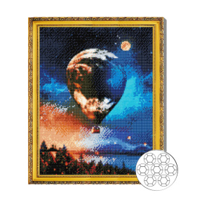 Волшебнй воздушный шар 40x50 см Алмазная мозаика