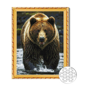 Бурый мишка 40x50 см Алмазная мозаика