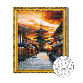 Закат в историческом городке 40x50 см Алмазная мозаика