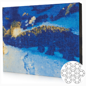 Ясный день в горах.Алмазная мозаика 40x50 см