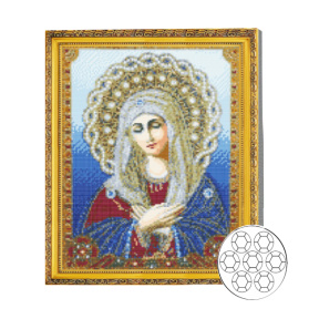 Mozaic cu diamante 40x50 cm Icoana Maicii Domnului Umilenie