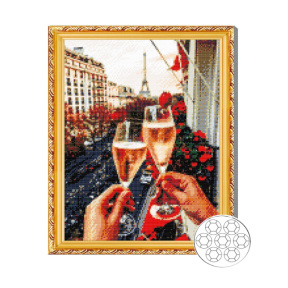 Mozaic cu diamante 40x50 cm Sampanie la Paris