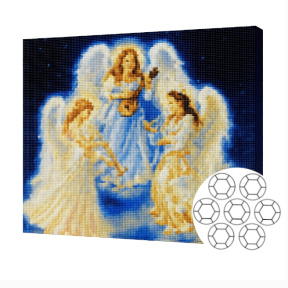 Хоровод ангелов.Алмазная мозаика 40x50 см