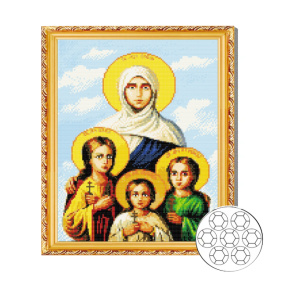 Mozaic cu diamante 40x50 cm Credinta, Speranta, Dragoste si mama lor Sofia