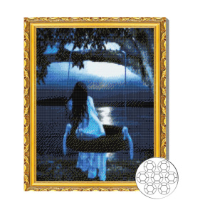 Девушка на качели 40x50 см Алмазная мозаика