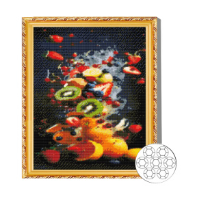 Взрыв фруктов 40x50 см Алмазная мозаика