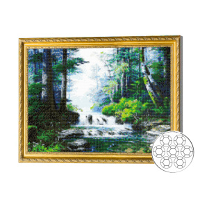 Mozaic cu diamante 40x50 cm Rau in padure