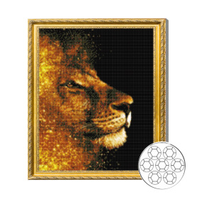 Mozaic cu diamante 40x50 cm Profilul leului