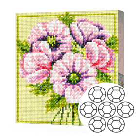 Mozaic cu diamante 20x20 cm Violete delicate