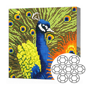 Mozaic cu diamante 20x20 cm Paun