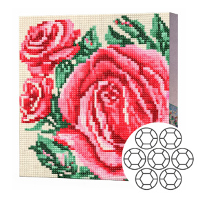 Mozaic cu diamante 20x20 cm Trandafiri