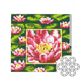 „Nuferi”, 20×20 cm Mozaic cu diamante