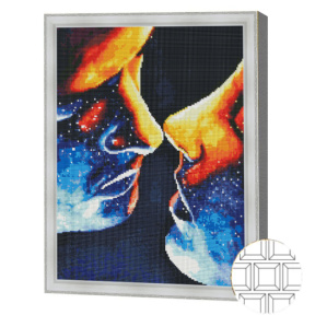 Mozaic cu diamante patrate 40x50 cm Sarut