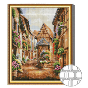 Mozaic cu diamante patrate 40x50 cm Stradela din oras istoric