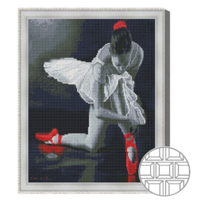 Mozaic cu diamante patrate 40x50 cm Pointe-uri aprinsi