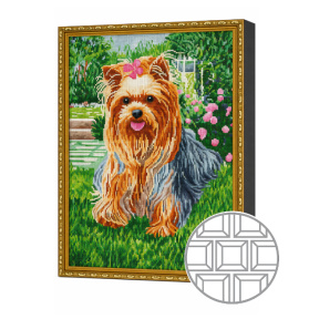 Mozaic cu diamante patrate 40x50 cm Yorkshire terrier
