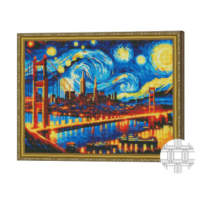 Mozaic cu diamante patrate 40x50 cm Noapte instelata