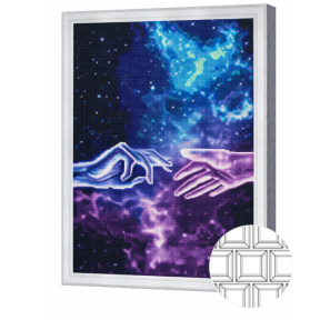 Mozaic cu diamante patrate 40x50 cm Atingere in univers