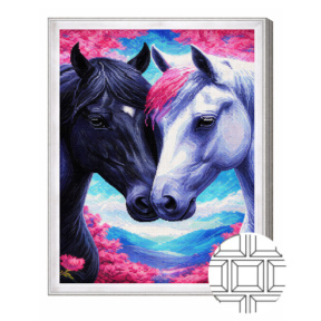 Mozaic cu diamante patrate 40x50 cm Cai