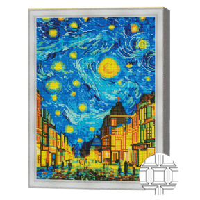 Mozaic cu diamante patrate 40x50 cm Cer fantastic