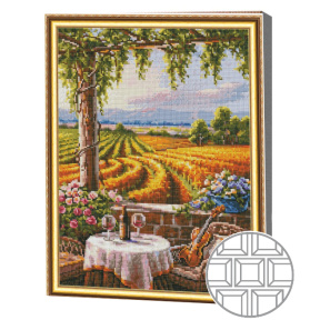 Mozaic cu diamante patrate 40x50 cm Terasa din Toscana