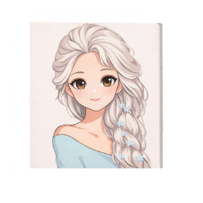 Pictura pe numere 20x20cm Printesa blonda Art Gallery Premium