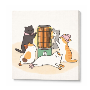 Pictura pe numere 20x20cm Pisicute se incalzesc  Art Gallery Premium