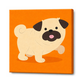 Pictura pe numere 20x20cm Mops Art Gallery Premium