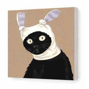 Черный озорник 20x20см Картина по номерам Art Gallery Premium