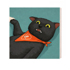 Pictura pe numere 20x20cm Pisoi negru Art Gallery Premium