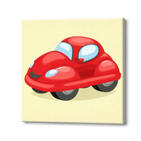 Pictura pe numere 20x20cm Masinuta rosie Art Gallery Premium