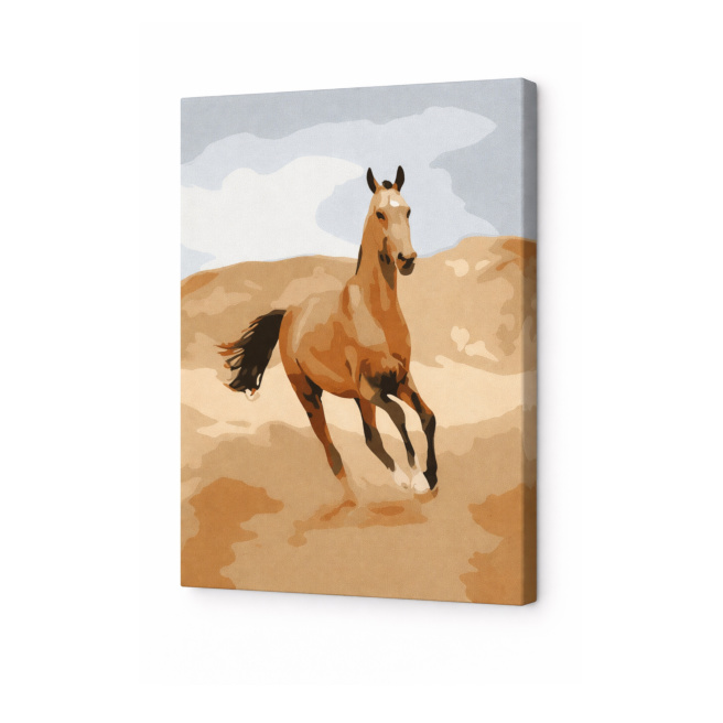 Pictura pe numere 20x30cm Cal nisipiu Art Gallery Premium