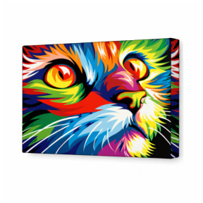 Pictura pe numere 20x30cm Pisoi curcubeu Art Gallery Premium