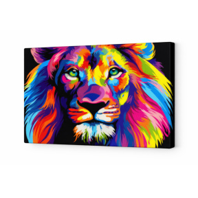 Радужный лев 20x30см Картина по номерам Art Gallery Premium