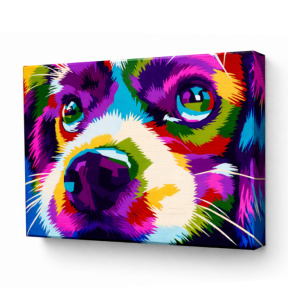 Pictura pe numere 20x30cm Catel multicolor Art Gallery Premium
