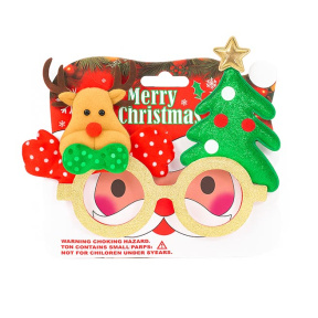 Новогодние очки микс, 14 см