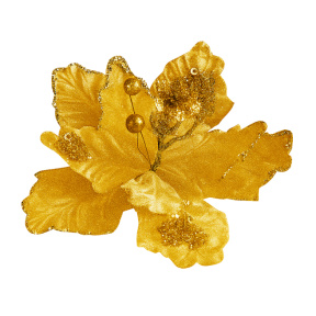 Floarea de poinsettia de 20 cm  „champagne auriu”